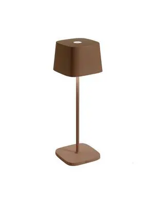Ofelia Pro Lamp, Rechargeable Cordless Table Lamp with Touch Controls, Suitable for Indoor and Outdoor, Dimmer, 2700-3000 K, Height 12 Inches, Rust Color Ofelia Pro Lamp, Rechargeable Cordless Table Lamp with Touch Controls, Suitable for Indoor and Outdoor, Dimmer, 2700-3000 K, Height 12 Inches, Rust Color