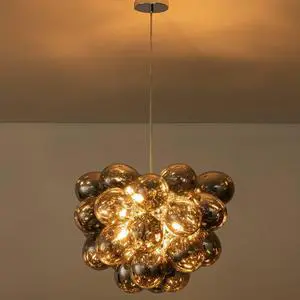 Semi Flush Mount Bubble Chandelier,Close to Ceiling Light Fixtures,16" Modern Bubble Balloon Glass Chandelier with Colorful Globe Glass Shades Pendant Light (Grey Chandelier, 20 inch) Semi Flush Mount Bubble Chandelier,Close to Ceiling Light Fixtures,16" Modern Bubble Balloon Glass Chandelier with Colorful Globe Glass Shades Pendant Light (Grey Chandelier, 20 inch)