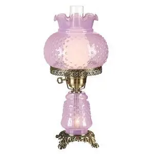 Mindy Orchid Hobnail Table Lamp, Vintage Handblown Glass | Antique Brass Accents, Frosted Chimney, 3-Way Lighting, 20.5" H, Traditional Classic Old-Fashioned Mindy Orchid Hobnail Table Lamp, Vintage Handblown Glass | Antique Brass Accents, Frosted Chimney, 3-Way Lighting, 20.5" H, Traditional Classic Old-Fashioned