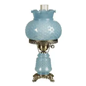 Mindy Hobnail Table Lamp, Vintage Handblown Glass, Blue | Antique Brass Accents, Frosted Chimney, 3-Way Lighting, 20.5" H, Traditional Classic Old-Fashioned Parlor Lighting Mindy Hobnail Table Lamp, Vintage Handblown Glass, Blue | Antique Brass Accents, Frosted Chimney, 3-Way Lighting, 20.5" H, Traditional Classic Old-Fashioned Parlor Lighting