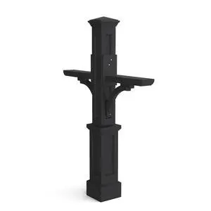 Newport Plus Double Arm Mail Post - Black - Dimensions: 8in L x 41.3in W x 56.5in H - Post & Arm Included (5814-B) Newport Plus Double Arm Mail Post - Black - Dimensions: 8in L x 41.3in W x 56.5in H - Post & Arm Included (5814-B)