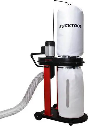 1.2HP Auto-Start Dust Collector, Woodworking Dust Extraction with 3 Bags, 5.4-Cubic-Foot Capacity, 5-Piece Reducer & 5ft Flexible Hose 1.2HP Auto-Start Dust Collector, Woodworking Dust Extraction with 3 Bags, 5.4-Cubic-Foot Capacity, 5-Piece Reducer & 5ft Flexible Hose