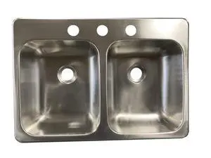 Class A Customs | 25" X 17" X 5" Stainless Steel Double Bowl Sink | 300 Series Stainless Steel | RV Camper Motor Home Sink | Concession Sink Class A Customs | 25" X 17" X 5" Stainless Steel Double Bowl Sink | 300 Series Stainless Steel | RV Camper Motor Home Sink | Concession Sink