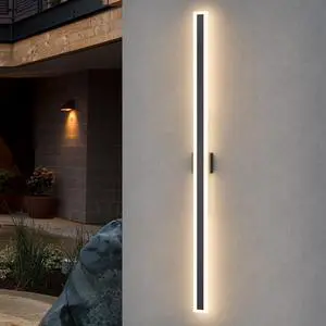 63 Inch Long Outdoor Wall Lights Modern Exterior Lighting Fixtures for House, Waterproof 3000K 48W 2400LM LED Linear Outdoor Wall Sconces Lighting for Porch Patio Garage Door Yard Indoor 63 Inch Long Outdoor Wall Lights Modern Exterior Lighting Fixtures for House, Waterproof 3000K 48W 2400LM LED Linear Outdoor Wall Sconces Lighting for Porch Patio Garage Door Yard Indoor