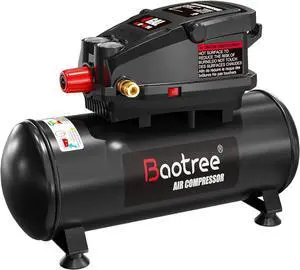 4 Gallon Portable Air Compressor, 0.5HP Motor 0.6SCFM@90 PSI,1.0SCFM@40PSl Max 110PSI Oil Free Air Compressor Tank, Garage Air Compressors for Car Repair, Spray Painting, Woodwork Nailing 4 Gallon Portable Air Compressor, 0.5HP Motor 0.6SCFM@90 PSI,1.0SCFM@40PSl Max 110PSI Oil Free Air Compressor Tank, Garage Air Compressors for Car Repair, Spray Painting, Woodwork Nailing
