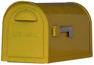 Special Lite Modern Dylan Curbside Mailbox - Yellow Aluminum Mailbox for Post Mount - SCD-1008-YEL Special Lite Modern Dylan Curbside Mailbox - Yellow Aluminum Mailbox for Post Mount - SCD-1008-YEL