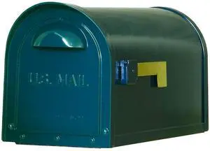 Special Lite Modern Dylan Curbside Mailbox - Blue Aluminum Mailbox for Post Mount - SCD-1008-BLU Special Lite Modern Dylan Curbside Mailbox - Blue Aluminum Mailbox for Post Mount - SCD-1008-BLU