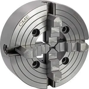 CME 10" 4-Jaw Independent Lathe Chuck, Plain (Flat) Back, Reversible Jaws CME 10" 4-Jaw Independent Lathe Chuck, Plain (Flat) Back, Reversible Jaws