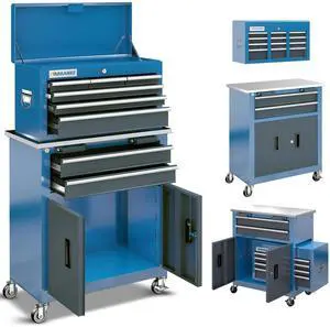 8-Drawer Rolling Tool Chest with Wheels and Door,Tool Box with Sliding Drawer,Stainless Steel Countertop Tool Chest,can Form Large Workbench,for Garage Workship 8-Drawer Rolling Tool Chest with Wheels and Door,Tool Box with Sliding Drawer,Stainless Steel Countertop Tool Chest,can Form Large Workbench,for Garage Workship