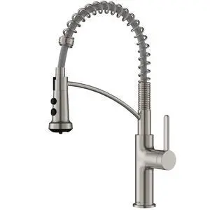 Scottsdale Commercial-Style Pull-Down Kitchen Faucet, Single Handle High-Arc Design, Dual Interchangeable Spray Heads with 5-Function and 3-Function Options (Spot Free Stainless Steel) Scottsdale Commercial-Style Pull-Down Kitchen Faucet, Single Handle High-Arc Design, Dual Interchangeable Spray Heads with 5-Function and 3-Function Options (Spot Free Stainless Steel)