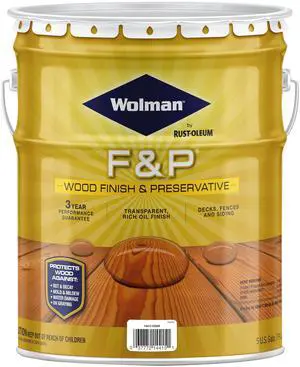 Wolman 14415 F&P Oil-Based Wood Finish & Preservative Transparent Stain, 5 Gallon, Cedar Wolman 14415 F&P Oil-Based Wood Finish & Preservative Transparent Stain, 5 Gallon, Cedar