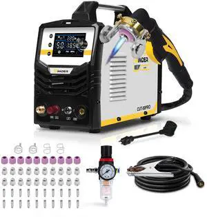 SSIMDER Plasma Cutter with 55Pcs Cutting Consumables 110V/220V 50 Amp Non-Touch Pilot Arc Plasma Cutter Machine 3/4 inch Max Cut 2T/4T Supported for Repair Metal Fabrication Beginner DIY SSIMDER Plasma Cutter with 55Pcs Cutting Consumables 110V/220V 50 Amp Non-Touch Pilot Arc Plasma Cutter Machine 3/4 inch Max Cut 2T/4T Supported for Repair Metal Fabrication Beginner DIY