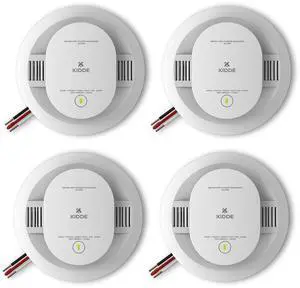 Hardwired Smoke & Carbon Monoxide Detector, AA Battery Backup, Interconnectable, LED Warning Light Indicators, 4 Pack Hardwired Smoke & Carbon Monoxide Detector, AA Battery Backup, Interconnectable, LED Warning Light Indicators, 4 Pack