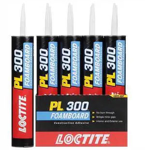 12 Pack of 28 oz Loctite 1421930 PL 300 Low VOC Foamboard Adhesive 12 Pack of 28 oz Loctite 1421930 PL 300 Low VOC Foamboard Adhesive