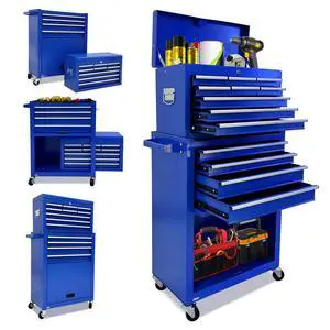 Rolling Tool Chest,13-Drawer Tool Box Organizer with Wheels,Large Tool Storage Cabinet with Sliding Drawers,High Capacity Tool Chest with Locking System (Blue) Rolling Tool Chest,13-Drawer Tool Box Organizer with Wheels,Large Tool Storage Cabinet with Sliding Drawers,High Capacity Tool Chest with Locking System (Blue)