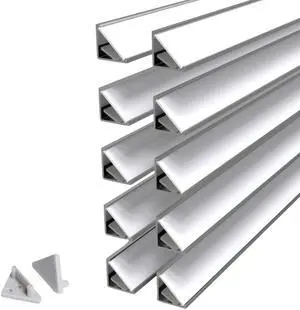 Wired4Signs 10 Pack 2m LED Corner Channel Kit for Strip Lights | 30 or 60 Degree Mount | Opal Diffuser, End Caps Included | Model Cabi12 Aluminum Track for Cabinets and Shelves Wired4Signs 10 Pack 2m LED Corner Channel Kit for Strip Lights | 30 or 60 Degree Mount | Opal Diffuser, End Caps Included | Model Cabi12 Aluminum Track for Cabinets and Shelves