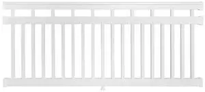 Cheshire Porch and Deck Railing Kit Vinyl Railing Kit for Decks, Porches, Balconies, and More, Versatile Outdoor Railing (White, 42" X 8') Cheshire Porch and Deck Railing Kit Vinyl Railing Kit for Decks, Porches, Balconies, and More, Versatile Outdoor Railing (White, 42" X 8')