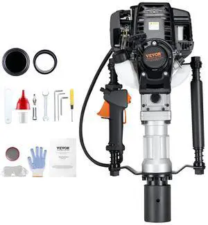 37.77cc Gas-Powered T Post Driver, 4-Stroke Engine Gasoline Fence Piling Pounder, with 2 Post Driving Head(55/70 mm), 1000W Portable Piledriver for Farm, Ranch Fencing, Road Improvements 37.77cc Gas-Powered T Post Driver, 4-Stroke Engine Gasoline Fence Piling Pounder, with 2 Post Driving Head(55/70 mm), 1000W Portable Piledriver for Farm, Ranch Fencing, Road Improvements