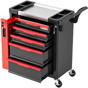 5-Drawer Tool Chest with Wheels, Rolling Tool Chest with Side Drawer,Tool Cabinet Drawers lockable,Tool Cart with Top compartment,for Garage Storage,Workshop,Home,Safety Rounded Corner Anti-collision 5-Drawer Tool Chest with Wheels, Rolling Tool Chest with Side Drawer,Tool Cabinet Drawers lockable,Tool Cart with Top compartment,for Garage Storage,Workshop,Home,Safety Rounded Corner Anti-collision