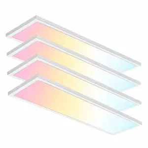 1x4 Led Flat Panel Light Surface Mount Ceiling Light, 3CCT 3000K/4000K/5000K Dimmable, 30W/40W/46W 5060LM -Lit, Flush Mount or Drop Ceiling for Office Kitchen Garage, White (4 Pack) 1x4 Led Flat Panel Light Surface Mount Ceiling Light, 3CCT 3000K/4000K/5000K Dimmable, 30W/40W/46W 5060LM -Lit, Flush Mount or Drop Ceiling for Office Kitchen Garage, White (4 Pack)