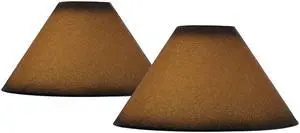 Set of 2 Empire Lamp Shade (Pre-Assembled) s Distressed Faux Paper Brown Extra Large 6" Top x 19" Bottom x 12" High Spider with Replacement Harp and Finial Fitting Set of 2 Empire Lamp Shade (Pre-Assembled) s Distressed Faux Paper Brown Extra Large 6" Top x 19" Bottom x 12" High Spider with Replacement Harp and Finial Fitting