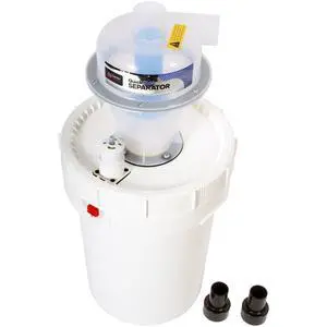 Assembled Quick Click Dust Separator with 12 Gallon Locking Collection Bin and Air Relief Assembled Quick Click Dust Separator with 12 Gallon Locking Collection Bin and Air Relief