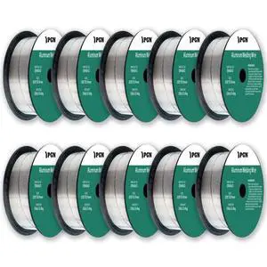 (10 Pack) PGN Aluminum MIG Welding Wire - ER4043.035 Inch, 1 Pound Spool - Aluminum MIG Wire with Silicon for Puddle Fluidity and Enhanced Weld Durability - For All Position Gas Welding (10 Pack) PGN Aluminum MIG Welding Wire - ER4043.035 Inch, 1 Pound Spool - Aluminum MIG Wire with Silicon for Puddle Fluidity and Enhanced Weld Durability - For All Position Gas Welding