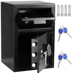 80LBS Depository Safe with Drop Slot, 2.6 Cub Anti-Theft Cash Drop Safe with Electronic Lock for Home,Office,Hotel (2 Keys) 80LBS Depository Safe with Drop Slot, 2.6 Cub Anti-Theft Cash Drop Safe with Electronic Lock for Home,Office,Hotel (2 Keys)
