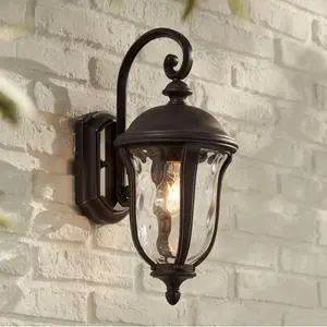 Park Sienna Vintage Outdoor Wall Light Fixture Bronze 16 3/4" Clear Hammered Glass Downbridge for Exterior House Porch Patio Outside Deck Garage Yard Front Door Garden Home Park Sienna Vintage Outdoor Wall Light Fixture Bronze 16 3/4" Clear Hammered Glass Downbridge for Exterior House Porch Patio Outside Deck Garage Yard Front Door Garden Home