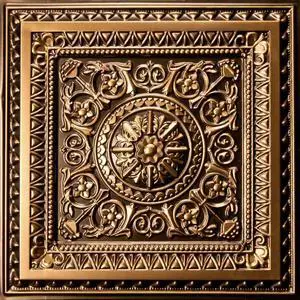 Marseille Antique Gold 2 ft. x 2 ft. Lay-in or Glue Up Ceiling Tile - Box of 10 Marseille Antique Gold 2 ft. x 2 ft. Lay-in or Glue Up Ceiling Tile - Box of 10