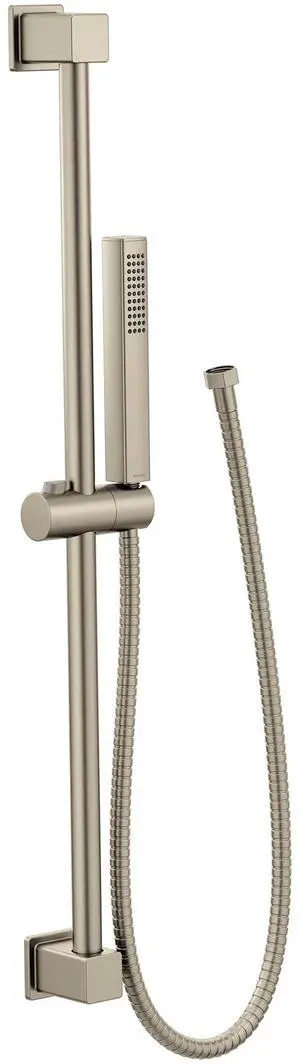 Brushed Nickel One-Function Eco-Performance Modern Handshower with 30-Inch Slide Bar and 69-Inch Hose, 3988EPBN Brushed Nickel One-Function Eco-Performance Modern Handshower with 30-Inch Slide Bar and 69-Inch Hose, 3988EPBN