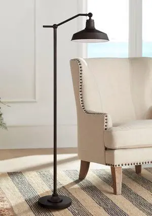 Kayne Industrial Rustic Downbridge Floor Lamp with USB Charging Port 61" Tall Satin Bronze Dome Metal Shade Adjustable Head for Living Room Reading House Bedroom Home Office Kayne Industrial Rustic Downbridge Floor Lamp with USB Charging Port 61" Tall Satin Bronze Dome Metal Shade Adjustable Head for Living Room Reading House Bedroom Home Office