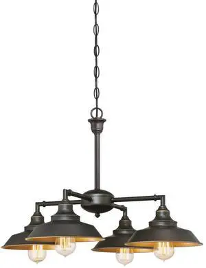 Lighting 6345000 Iron Hill Four-Light, Oil Rubbed Bronze Finish with Highlights Indoor Chandelier/Semi-Flush Ceiling Fixture, 4 Lighting 6345000 Iron Hill Four-Light, Oil Rubbed Bronze Finish with Highlights Indoor Chandelier/Semi-Flush Ceiling Fixture, 4