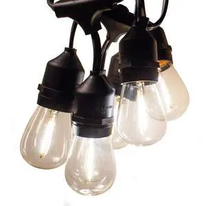 E26 Commercial Suspender Light String with S14 Light Bulbs (S14 LED Filament Bulbs, 100 Foot 50 Socket) E26 Commercial Suspender Light String with S14 Light Bulbs (S14 LED Filament Bulbs, 100 Foot 50 Socket)