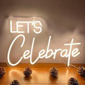 Neon Sign The Celebrate for Wall Decor Custom Light Up Sign Indoor Bedroom Home Decor LED Neon Light Sign Large Backdrop Flex Birthday Wedding Christmas Living Room Business Gift,Warm White 31.5 IN Neon Sign The Celebrate for Wall Decor Custom Light Up Sign Indoor Bedroom Home Decor LED Neon Light Sign Large Backdrop Flex Birthday Wedding Christmas Living Room Business Gift,Warm White 31.5 IN