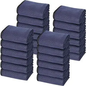 Moving Blankets 12 Pack, Heavy Duty 35 lb/dz, Quilted Furniture Pads Large 80x72 Inches for Moving and Storage (24, Dark Blue) Moving Blankets 12 Pack, Heavy Duty 35 lb/dz, Quilted Furniture Pads Large 80x72 Inches for Moving and Storage (24, Dark Blue)