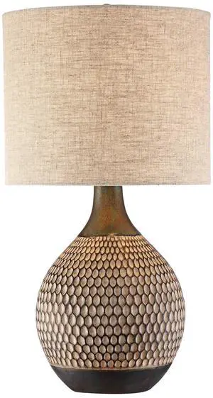 Emma Mid Century Modern 3-Way Table Lamp with Table Top Dimmer 21" High Wood Brown Finish Ceramic Tan Drum Shade for Cottage Core Living Room Bedroom House Bedside Nightstand Home Emma Mid Century Modern 3-Way Table Lamp with Table Top Dimmer 21" High Wood Brown Finish Ceramic Tan Drum Shade for Cottage Core Living Room Bedroom House Bedside Nightstand Home