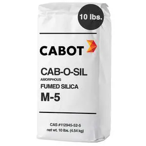 Cabosil M5 Fumed Silica, Cab-o-SIL, Industrial Grade Hydrophilic Enhancer for Epoxy, Paints, Varnishes, Coatings, Adhesives and Sealants (10 Pound Bag) Cabosil M5 Fumed Silica, Cab-o-SIL, Industrial Grade Hydrophilic Enhancer for Epoxy, Paints, Varnishes, Coatings, Adhesives and Sealants (10 Pound Bag)