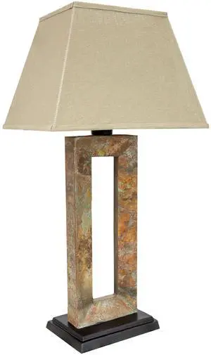 Sunnydaze 31" Slate Outdoor Side Table Lamp with Glass Bulb Protector for Ambient Lighting - Rectangular Modern Lamp for Bedroom, Living Room, or Patio Table Top Sunnydaze 31" Slate Outdoor Side Table Lamp with Glass Bulb Protector for Ambient Lighting - Rectangular Modern Lamp for Bedroom, Living Room, or Patio Table Top