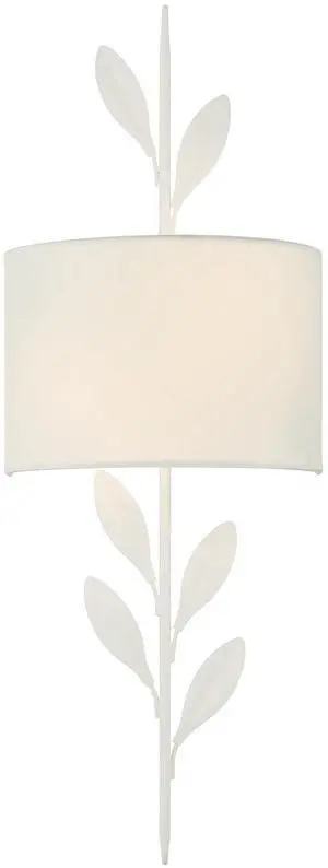 Broche 2 Light Matte White Sconce Broche 2 Light Matte White Sconce