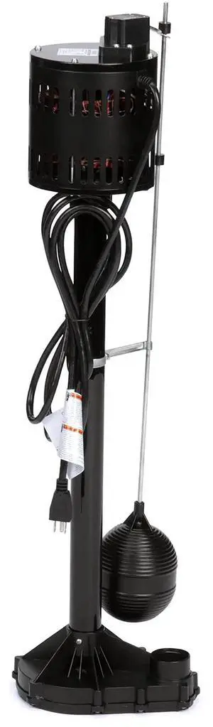 3CEH 1/3 HP Thermoplastic Pedestal Sump Pump with Vertical Float Switch, Low Profile Column Pump, 58 GPM, Fits in 12" Diameter Pit,3.5 Amps 3CEH 1/3 HP Thermoplastic Pedestal Sump Pump with Vertical Float Switch, Low Profile Column Pump, 58 GPM, Fits in 12" Diameter Pit,3.5 Amps