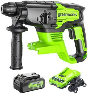 24V Cordless Rotary Hammer, 2.1 Joules, Brushless Motor, 1" SDS Plus Rotary Hammer Drill, 4 Modes, LED Light, 4Ah Battery & Charger Included, Ideal for Concrete, Masonry & Demolition 24V Cordless Rotary Hammer, 2.1 Joules, Brushless Motor, 1" SDS Plus Rotary Hammer Drill, 4 Modes, LED Light, 4Ah Battery & Charger Included, Ideal for Concrete, Masonry & Demolition