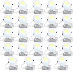 4 Inch Ultra-Thin LED Recessed Light with Junction Box (24 Pack) Dimmable Canless Wafer Downlight, 5CCT Selectable (2700K5000K) Adjustable Wattage, 1050LM High Brightness, ETL&FCC Certified 4 Inch Ultra-Thin LED Recessed Light with Junction Box (24 Pack) Dimmable Canless Wafer Downlight, 5CCT Selectable (2700K5000K) Adjustable Wattage, 1050LM High Brightness, ETL&FCC Certified