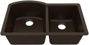 QU-610 Undermount Quartz Composite 32 in. 60/40 Double Bowl Kitchen Sink in Brown QU-610 Undermount Quartz Composite 32 in. 60/40 Double Bowl Kitchen Sink in Brown
