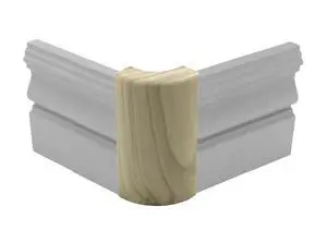 3/4" x 2 1/4" x 4" Poplar (Paint Grade) Outside Radius Corner Base Block Bullnose - Fits 3/4" Radius, Trim Molding (48) 3/4" x 2 1/4" x 4" Poplar (Paint Grade) Outside Radius Corner Base Block Bullnose - Fits 3/4" Radius, Trim Molding (48)