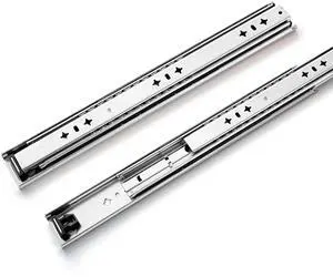 10 Pack 3-Section 100 LB Capacity Full Extension Ball Bearing Side Mount Drawer Slides (20 Inches) 10 Pack 3-Section 100 LB Capacity Full Extension Ball Bearing Side Mount Drawer Slides (20 Inches)