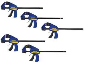 QUICK-GRIP One-Handed Bar Clamp, Medium-Duty, 12", 5 Pack, 1964718 QUICK-GRIP One-Handed Bar Clamp, Medium-Duty, 12", 5 Pack, 1964718