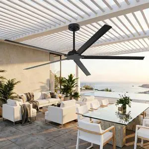 Outdoor Ceiling Fans 72 Inch Waterproof Outdoor Ceiling Fans for Patios Porch Bedroom, Modern Black Ceiling Fan No Light for Living Room Shop Garage, Remote Control, Reversible 5 Aluminum Blades Outdoor Ceiling Fans 72 Inch Waterproof Outdoor Ceiling Fans for Patios Porch Bedroom, Modern Black Ceiling Fan No Light for Living Room Shop Garage, Remote Control, Reversible 5 Aluminum Blades