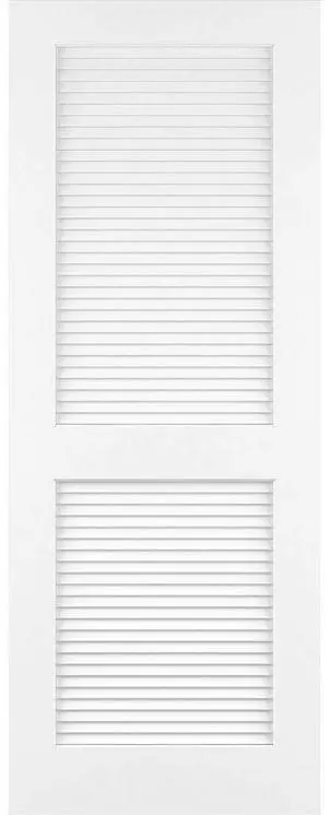Louver Louver Primed White Solid Core Door Slab (18x80) Louver Louver Primed White Solid Core Door Slab (18x80)