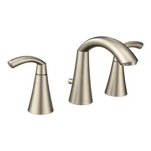 Glyde Brushed Nickel Two-Handle 8-Inch Widespread High Arc Modern Bathroom Sink Faucet, Valve Required, T6173BN Glyde Brushed Nickel Two-Handle 8-Inch Widespread High Arc Modern Bathroom Sink Faucet, Valve Required, T6173BN